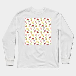 Australia Native Flowers Pattern Long Sleeve T-Shirt